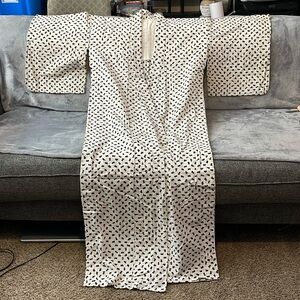 Authentic black and white Cotton Summer Yukata